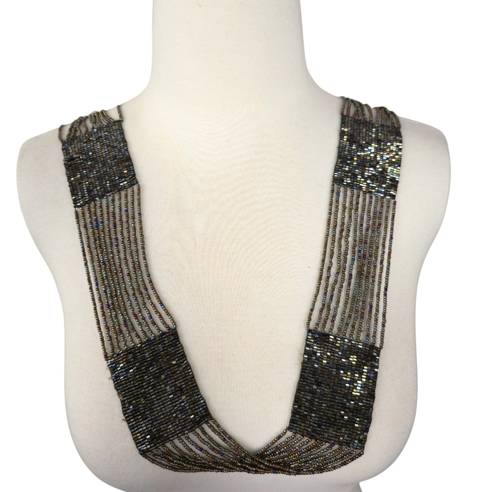 Vintage Art Deco Style Beaded Flapper Necklace Adjustable Belt